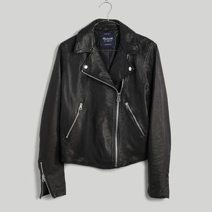 Madewell Washed Leather Motorcycle Jacket 100% Leather